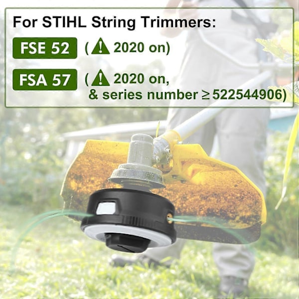 C3-2 Hode for STIHL FSA 57, FSE 52 Trimmer, AutoCut C 3-2 Hode Tråd for Ryddesag FSA57 og FSE52 Spole Tråd C3-2 Hode Slåmaskin Tilbehør-FA5-