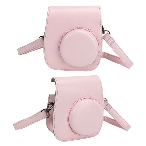 Mini-hetäkameran suojakotelo PU-nahka kotelo Fujifilm Instax Mini 12:lle, albumsuodattimet, värikkäät ripustuskehykset, tarrat, vaaleanpunainen