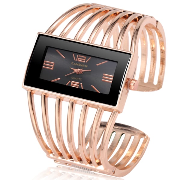 Elegant fashion women's quartz watch with square clasp