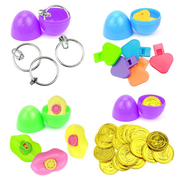 12 st Nya påskfyllda överraskningsägg med leksaker inuti Gashapon Party Favors