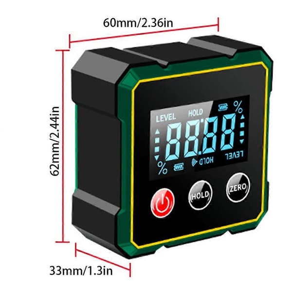 Digital Angle Gauge with Electronic Lasers 4-Sided Magnets Digital Angle Box USB Grad Angle Meter Spirit Level with-FA- With laser