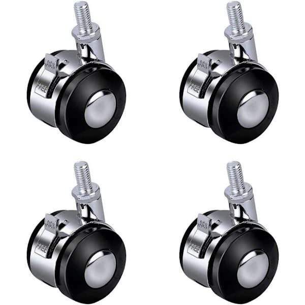 4 stk. Universal Swivel Caster Wheel, Alloy Furniture Wheel med B