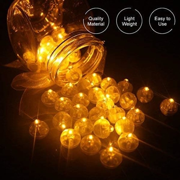 100 stk./parti LED runde ballonlamper Flash kuglelampe til jul