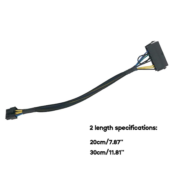 Uusi 24-nastainen naaras-10-nastainen urosadapterikaapeli Atx Lenovo emolevyille 20cm