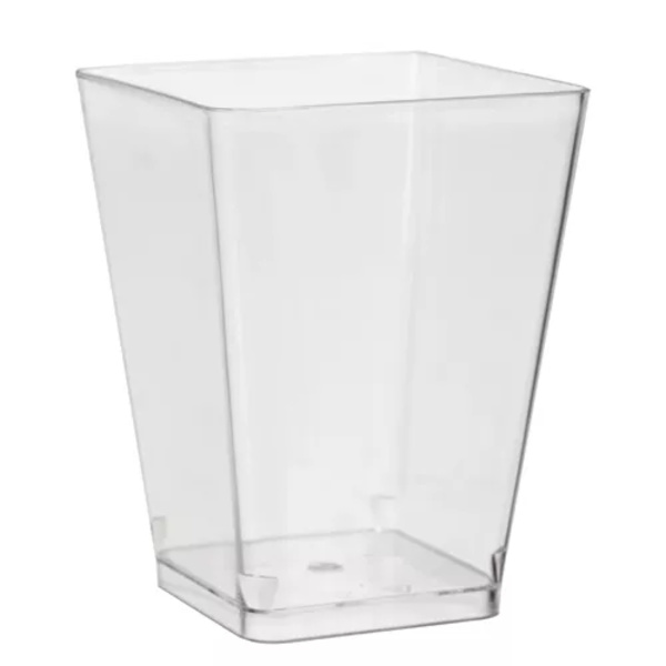 50-pack - Bägare Fyrkantig / Plastbägare - 120ml transparent 850