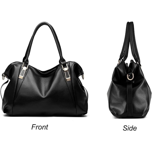 Kvinners Messenger Bag, Stor Kapasitet Myk Kunstlær Topphåndtak Skuldervesker Crossbody Bag-Xin reste sig