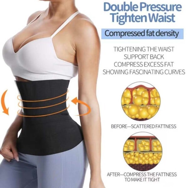 Free Size Korsett Waist Shaper 3m Svart black