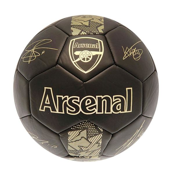 Arsenal FC Phantom Signature Fodbold 1 Mat Sort/Guld Mat Sort/Guld Matt Black/Gold 1
