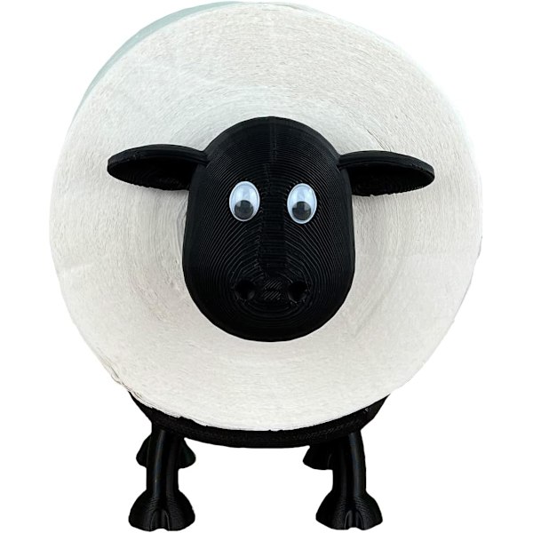Får Toalettpappershållare - Toalettpapper Deco Black - Toalettrulle
