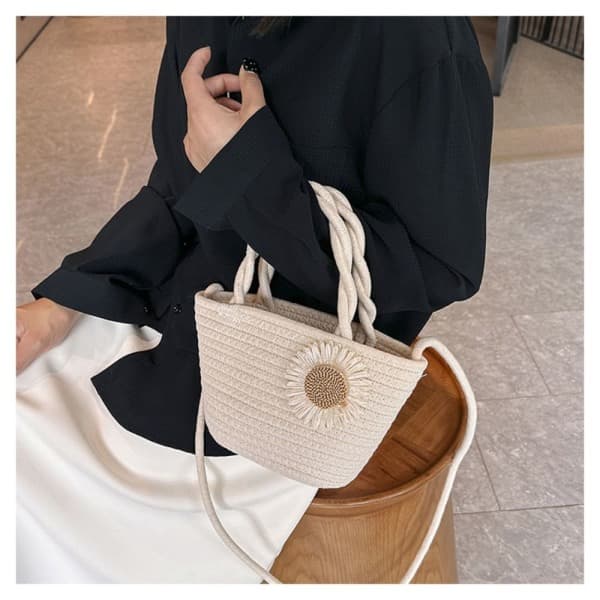 Puuvillakassi kesärantakassi BEIGE beige
