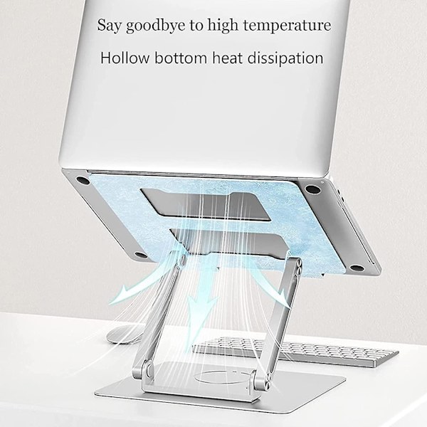 Laptopställ i aluminiumlegering med 360° rotationsfäste