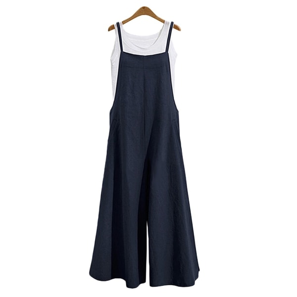 sele jumpsuit ren färg vida byxor navy blue L