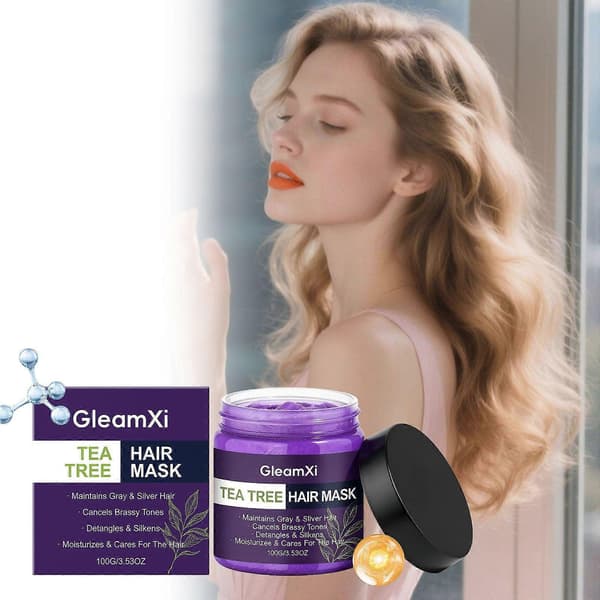Tea Tree Lila Hårmask Toner, Djupbalsam för torrt skadat blekt hår
