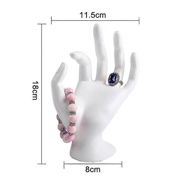 Håndsmykkedisplayholder, hvid ringholder hånddisplay OK-form