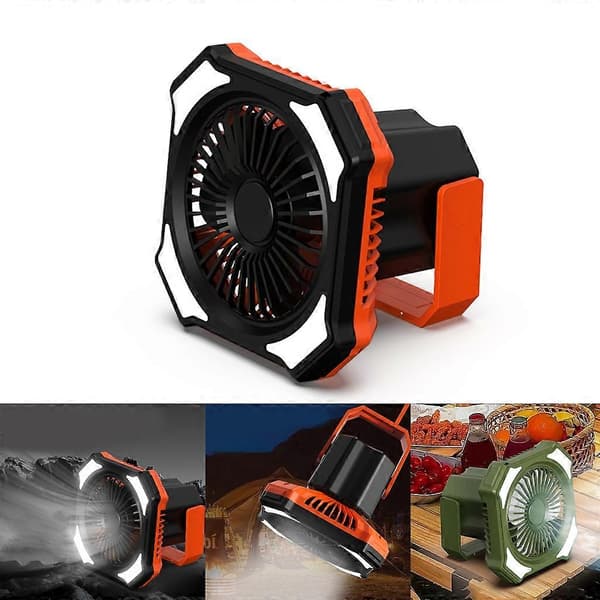 Bærbar ventilator justerbar hastighed campingventilator minicampingventilator til hjemmekontor