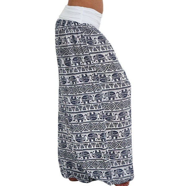 Dame Baggy Harem Pants Leggings Hippie Yoga Bukser white 4XL