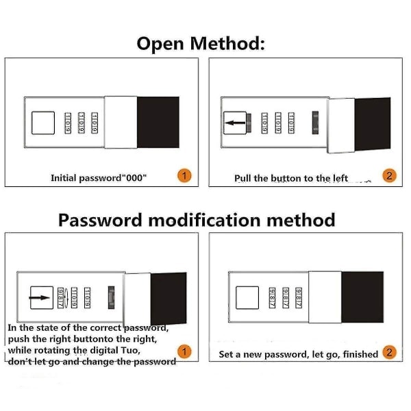 Låsbar dagbok Läder DiaryCode Lösenordskodlås Notebook Hemlig dagbok Skrivanteckningsbok