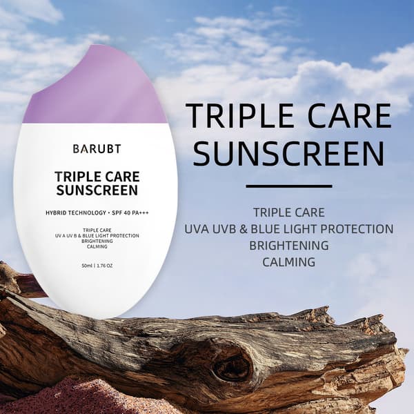 BARUBT Triple Care Protective Cream/Lotion: UV Protection, Refreshing, Non-greasy, Universal, Multi-functional 50ml
