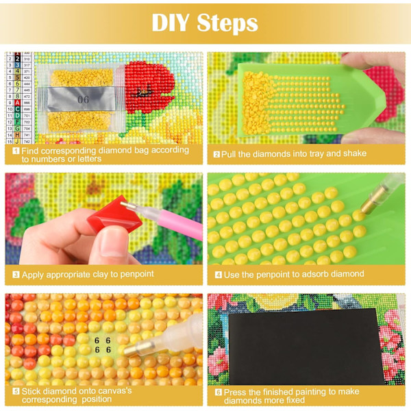5D Diamantmålningskit (för vuxna), 5D Diamantkonstkit, Full Diamant Alla Hjärtans Dag Blomma Ädelstensmålningskit Hem Väggdekoration 30x40 cm