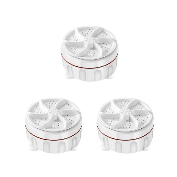 3kpl Mini Pyykinpesukone USB Kaksisuuntainen Pyörivä Turbiini Kannettava Pyykinpesukone Sukkien Alusvaatteille