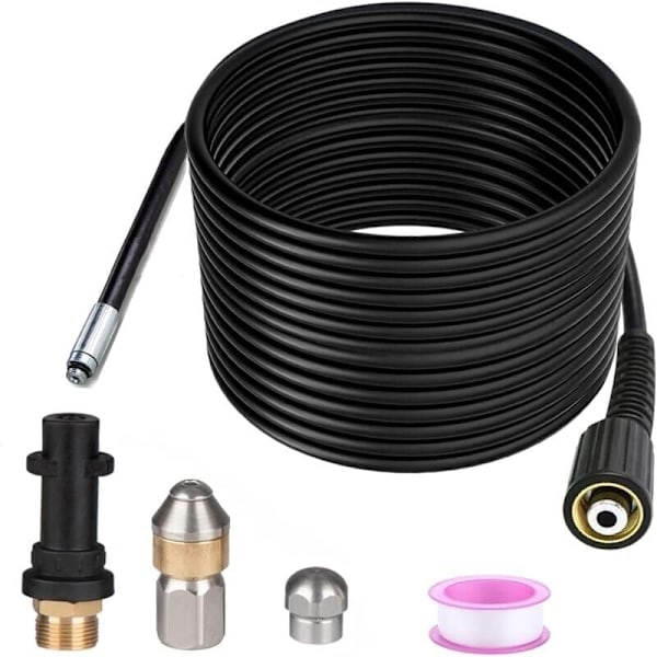 15m Putkenavaaja Kärcher Painepesurille Leveämpi Ammattimainen putkiyhteensopiva K2-K7/HD/HDS 180bar 60c °