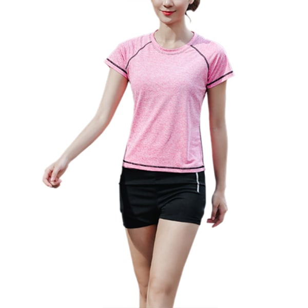 5st/ set för kvinnor löpning yoga bh leggings set light pink,M