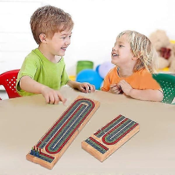 1 Set Cribbage -lautapeli, massiivipuuta, juhlapeli, Cribbage-korttilauta