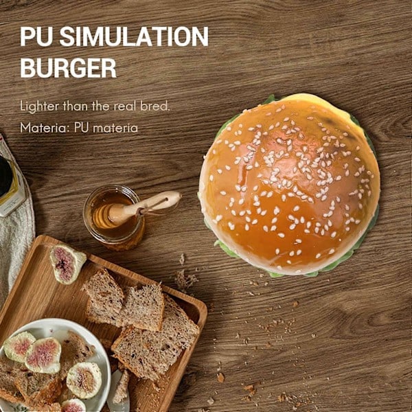 1 stk. Realistisk Hamburger Livagtig Simulering Hamburger Display Børne Mad Brød Legetøj Fotorekvisit
