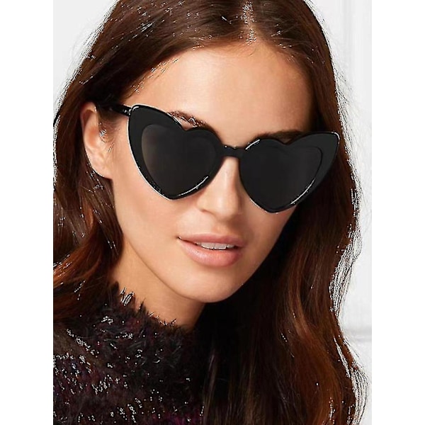 40% rabat - 10 stk. søde hjerteformede solbriller, retro Taylor trendy hjerte solbriller til kvinder White