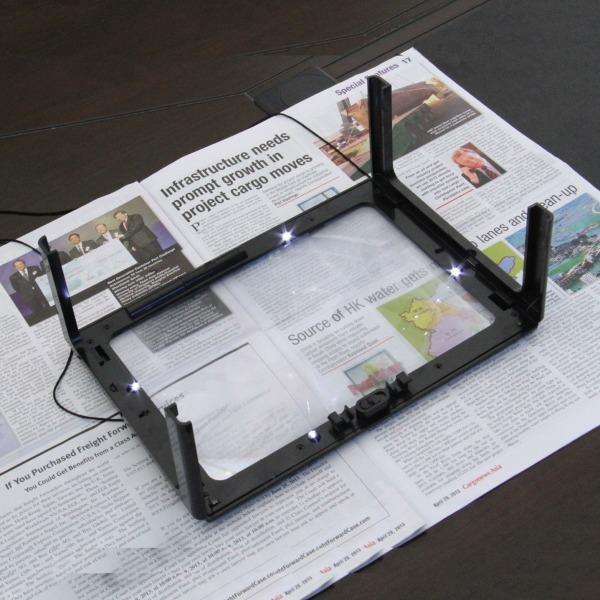 Rektangulär förstoringsglas för synskadade 3x