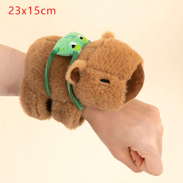 Söt Capybara Djur Slap Snap Wrap Armband Plysch A