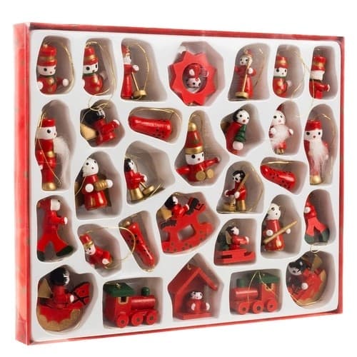 Juletræspynt / Træfigurer - 30 stk