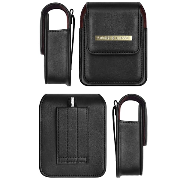 Premium Lærbelteklips Hylster Midjeveske Fodral Kompatibel Med Samsung Galaxy Z Flip 4 Z Flip 3 Niuniu (Svart)-FS2--AD3-