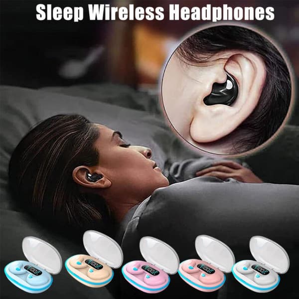 Usynlig Sleep TWS Trådløs Øretelefon Mini Bluetooth Ørepropper Ste