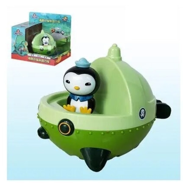 Octonauts Pull Back Bil Bat Modell Barnacles Kwazii Peso Anime Actionfigurer Leksaker