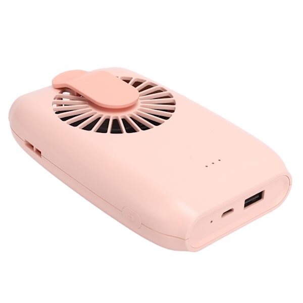 F22 Liten Halsfläkt Multifunktionell USB Bärbar Midjefläkt för Utomhusbruk Skrivbord Sport Rosa