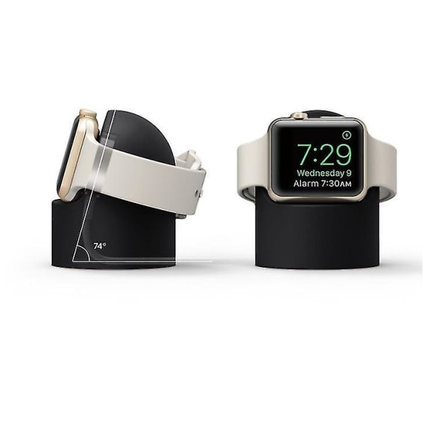 Stasjon for Apple Watch Lader Tilbehør Ladestativ (Svart)