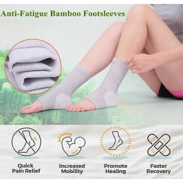 Onecompression Bambus Fodærmer, Kompressions Bambus Sokker, Bambus Fodærmer