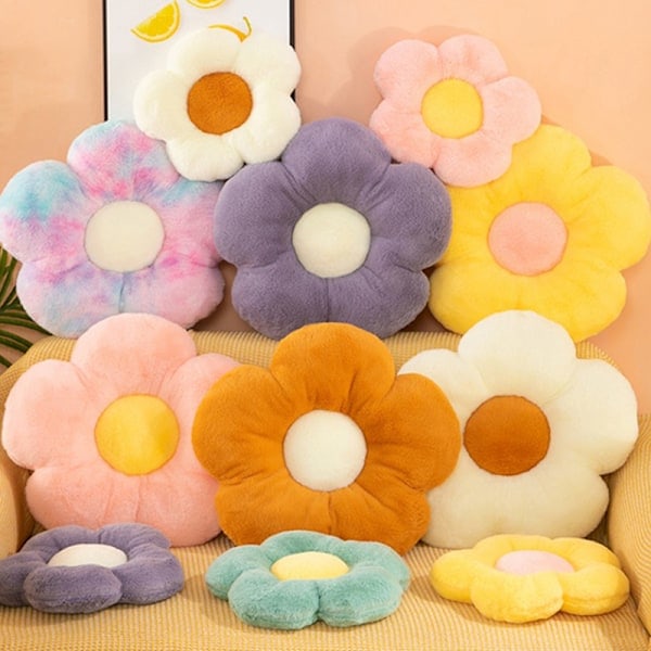 35cm Fylt Daisy Blomst Sittepute Solsikkeform Barn Jente Multicolor