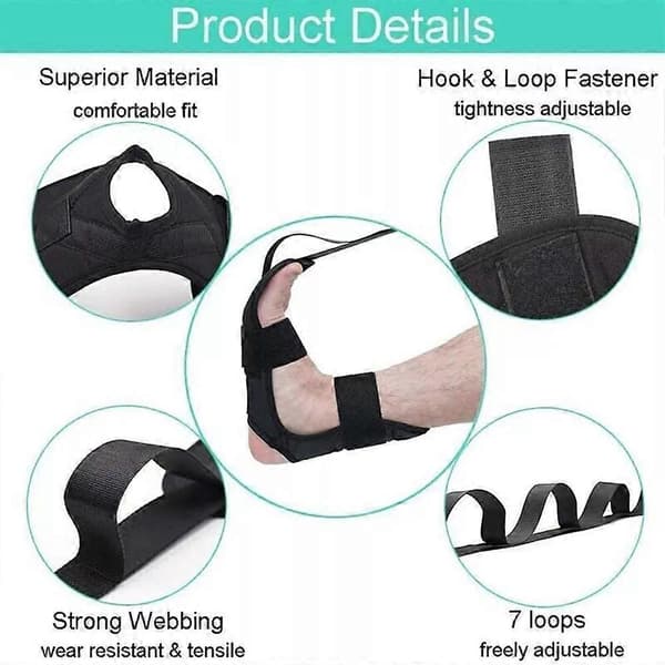 Strap Stretching Strap til lændesmerter, af stramme muskler 155cm