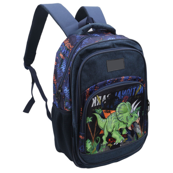 Student ryggsäck 3D Dinosaur World Pattern Teen Boy skolväska blå