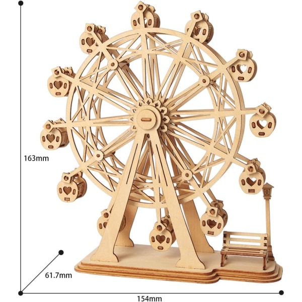 3D-puiset palapelirakennuslelut – tee-se-itse malliaskartelusarja – Tg401 maailmanpyörä Tg401 Ferris Wheel