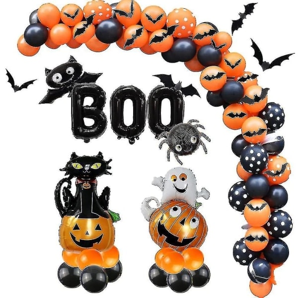 Puhallettava Halloween-setti, Halloween-riippuva pallokoriste Halloween-baariin, kodin sisustukseen, syntymäpäiväjuhlatarvikkeet ja -koristeet