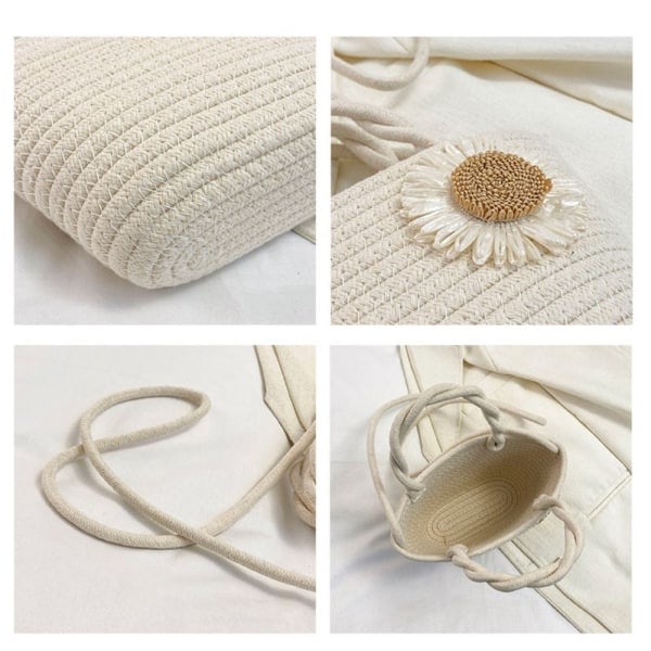 Bomullsveske sommerstrandveske BEIGE beige