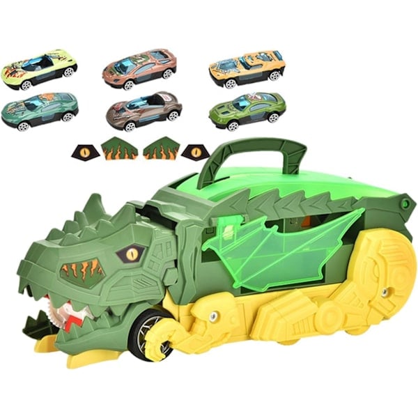 Dinosaurus Kuorma-auto Lelu, Rakennusajoneuvo Lasten Mielikuvitukselle ja Leikkiin Tummanvihreä