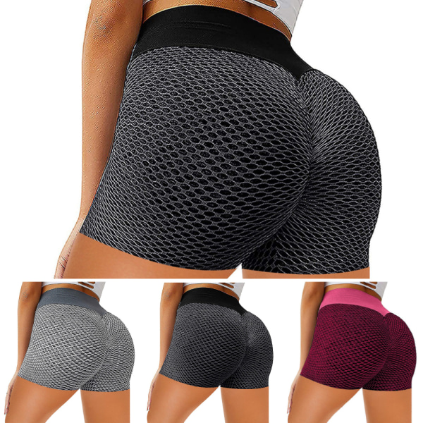 Dam Sport Fitness Hot Pants Löpning Jooga Shortsit Leggingsit Black M