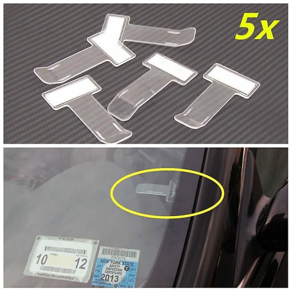 Parkscheinhalter, 5 Stück transparenter  Auto-Windschutzscheiben-Tickethalter eraespa c9e7