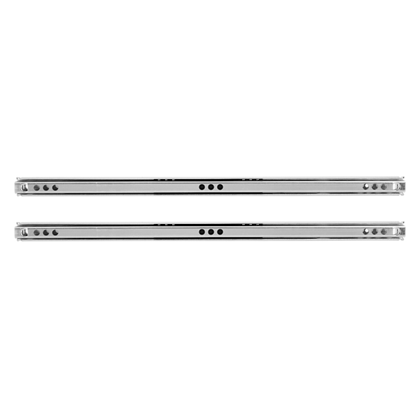 2 stk/sett 342x17mm kaldvalset stål skuffeskinne kulelager glide for skap sidebord