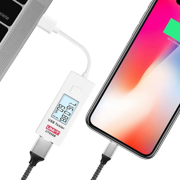 UNI-T UT658 USB-testare, DC 5.1A 30V Amp USB-spänningstestare, testa hastigheten på laddare, kablar och kapacitet för powerbanks