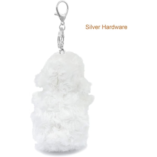 Lamb Plush Keychain Toys for Kids, 5.5 inch Stuffed Sheep Wool Plushie Backpack Bag